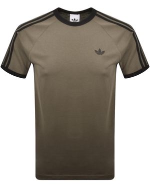 adidas Originals 3 Stripes T Shirt Khaki - Green