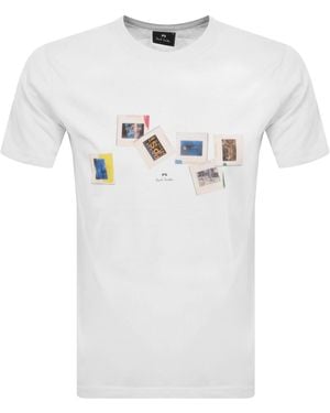 Paul Smith Slides Graphic T Shirt - White