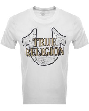 TRUE RELIGION Logo T Shirt Optic - Grey