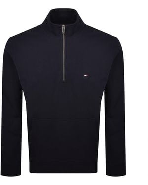 Tommy Hilfiger Logo Qz Sweatshirt - Blue