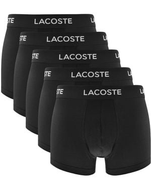 Lacoste 5 Pack Casual Trunks - Black