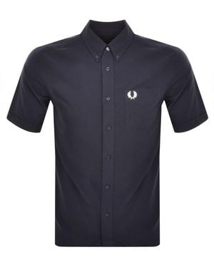 Fred Perry Oxford Short Sleeve Shirt - Blue