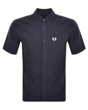 Fred Perry Oxford Short Sleeve Shirt - Blue