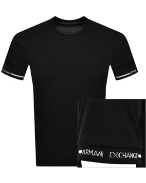 ARMANI EXCHANGE Pique T Shirt - Black