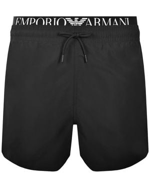 Armani Emporio Boxer Swim Shorts - Black