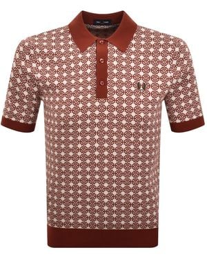 Fred Perry Knit Polo Shirt - Pink