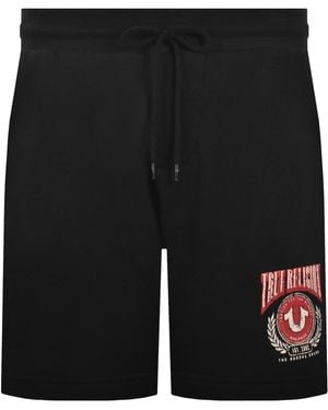 TRUE RELIGION College Horseshoe Shorts - Black
