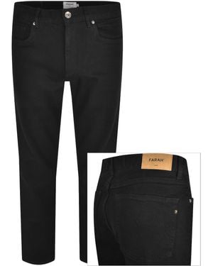 Farah Farah Elm Dark Wash Slim Fit Jeans - Black
