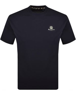 Aquascutum Logo T Shirt - Blue