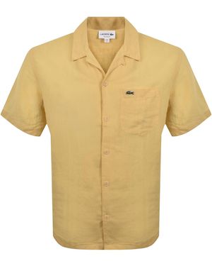 Lacoste Short Sleeved Chemise Shirt - Natural
