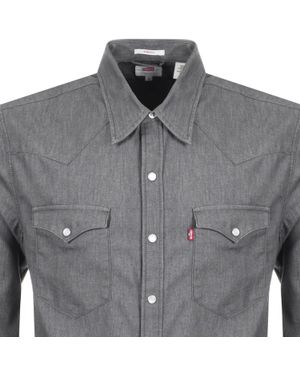Levi's Barstow Western Denim Shirt Grey