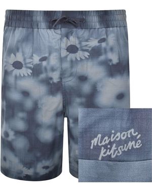 Maison Kitsuné Logo Shorts - Blue