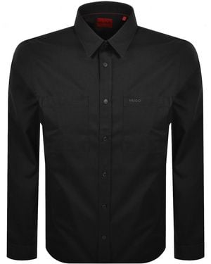HUGO Relaxed Fit Egrin Shirt - Black