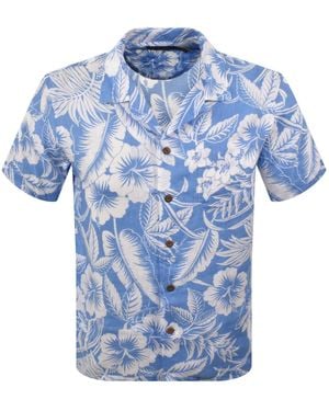 Ralph Lauren Linen Short Sleeve Shirt - Blue