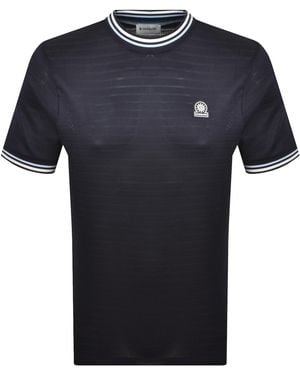 Sandbanks Textured Jacquard T Shirt - Blue