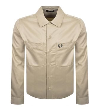 Fred Perry Twill Overshirt - Natural