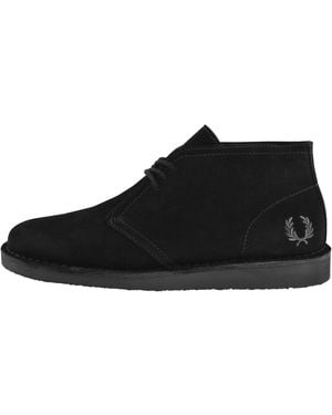 Fred Perry Hawley Suede Shoes - Black