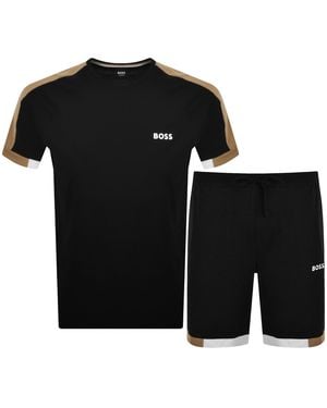 BOSS BUSINESS Boss Balance T Shirt And Short Set - Black