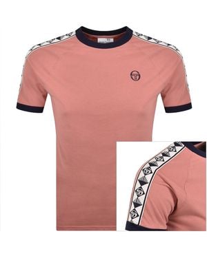 Sergio Tacchini Ringer T Shirt - Pink
