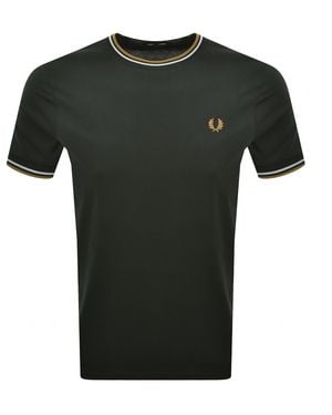 Fred Perry Twin Tipped T Shirt - Green
