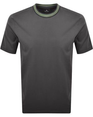 Paul Smith Striped Regular Fit T Shirt - Grey