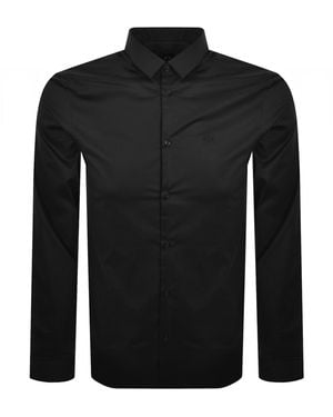 ARMANI EXCHANGE Long Sleeved Slim Shirt - Black
