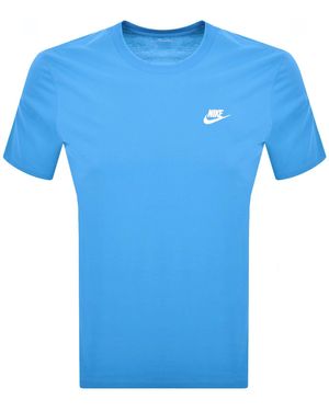 Nike Crew Neck Club T Shirt - Blue