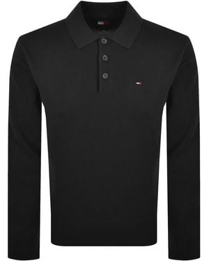 Tommy Hilfiger Slim Fit Polo Jumper - Black