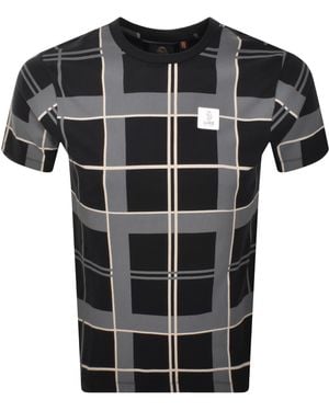 Luke 1977 Birdoswald Check T Shirt - Black