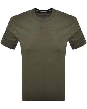 Replay Logo T Shirt Mud - Green