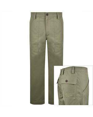 Maison Kitsuné Workwear Straight Trousers - Green