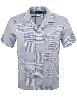 Ralph Lauren Wrinkled Patchwork Shirt - Blue