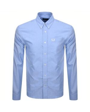 Fred Perry Oxford Long Sleeve Shirt - Blue