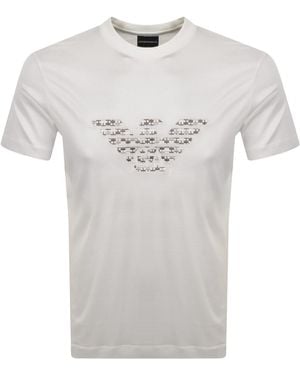 Armani Emporio Embroidered Logo T Shirt - Grey