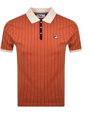 Fila Fila Bb1 Stripe Polo T Shirt - Orange