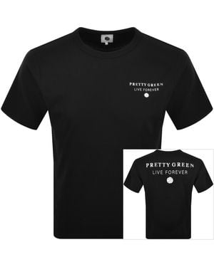 Pretty Green Refractive T Shirt - Black