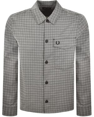 Fred Perry Textured Overshirt - Gray