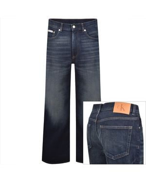 Calvin Klein Jeans Straight Fit Jeans Dark - Blue
