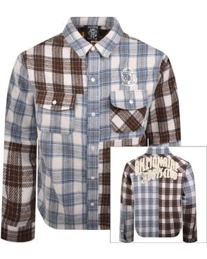 BBCICECREAM Patchwork Check Shirt - Blue