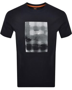 BOSS Boss Brokenice T Shirt Dark - Black