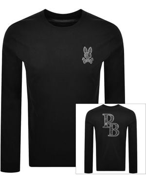 Psycho Bunny Long Sleeve Rowen T Shirt - Black