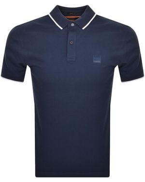BOSS Boss Passertip Polo T Shirt - Blue