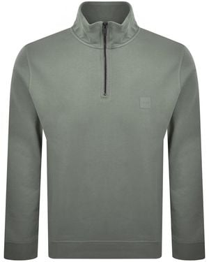 BOSS Boss Zetrust Half Zip Sweatshirt - Grey