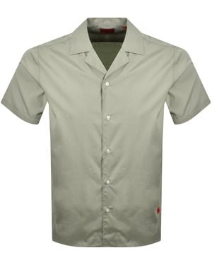 HUGO Ellino Linen Shirt - Green
