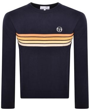 Sergio Tacchini Crew Neck Knit Jumper - Blue