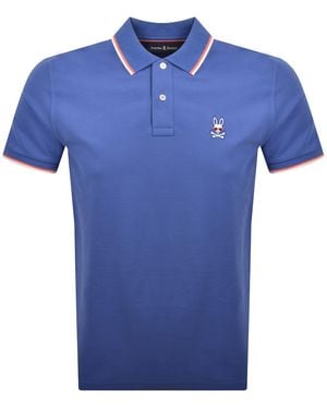 Psycho Bunny Sunny Pique Polo T Shirt - Blue