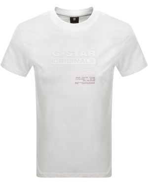 G-Star G-Star Originals Logo T Shirt - White