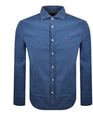 Tommy Hilfiger Long Sleeved Stripe Shirt - Blue