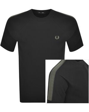 Fred Perry Tennis Grip Taped T Shirt - Black