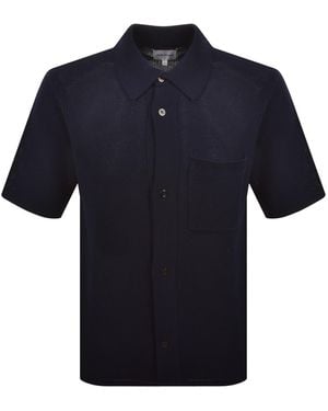Norse Projects Fredensborg Knitted Shirt - Blue